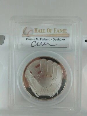 2014-P PCGS PR69DCAM Baseball Hall Of Fame Silver Dollar First Strike. - Image 1 of 4