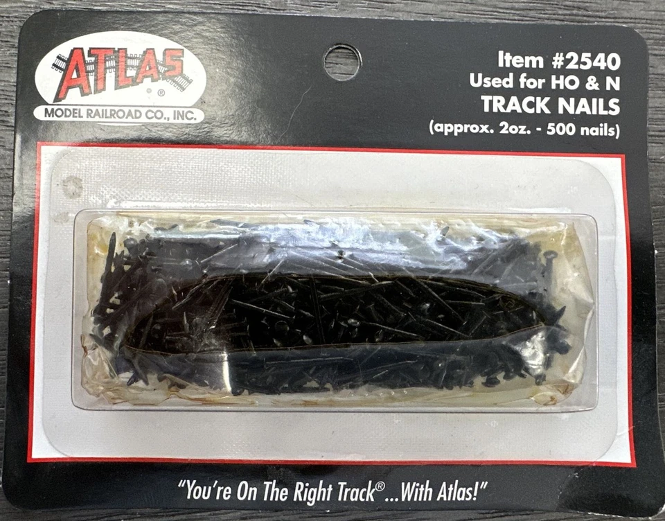 Atlas #2540 Track Nails 2oz Approx 400 Pcs HO or N Scale