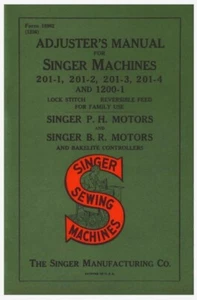 Singer 201-1, 201-2, 201-3, 201-4 e 1200-1 Regolazioni Manuale PDF su USB - Foto 1 di 7