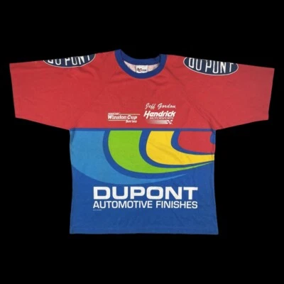 Camisa De Colección Años 90 Jeff Gordon Nascar Para Hombres 2XL Estampado Completo Arco Iris Dupont 1999 EE. UU. Foto 1 de 4