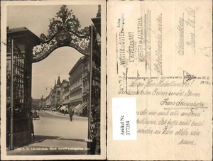377354,Linz an d. Donau Landstraße Blick durch Volksgarten Tor Straßenansicht - Foto 1 di 1
