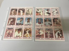 TCMA (1982) Baseball's Greatest Uncut sheet of 18 Baseball Cards  Mantle Mays