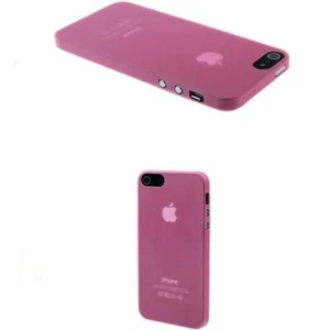 Etui ochronne Case Ultra cienkie 0,3mm TPU Apple iPhone 5 & 5s różowe przezroczyste - Zdjęcie 1 z 7