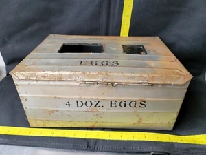 Antike Eierkiste Reisebox 4 Dutzend primitive Wohndeko - Bild 1 von 4