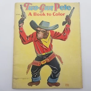 Henry Muheim Two-Gun Pete Rodeo Monkey Coloring Book Saalfield Publishing 1954  - Imagen 1 de 10