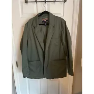 Duluth Trading Co Men's Military Blazer Jacket Green LT Big & Tall - Picture 1 of 13
