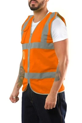Kolossus  Hi-Vis Safety Vest Frontal Pockets Cool Dry Mesh Back Class 2 - Image 1 of 3