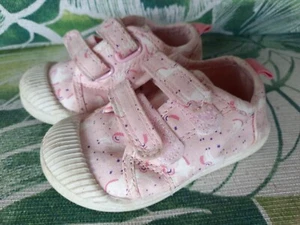 Cat & Jack Girls Toddlers Size 5 Pink Shoes Sneaker Unicorns Horse Pony CUTE! - Picture 1 of 6