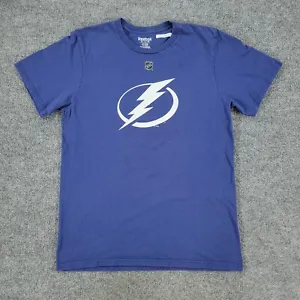 Tampa Bay Lightning Shirt Men's Medium Blue NHL Hockey Logo Graphic Short Sleeve - Picture 1 of 15