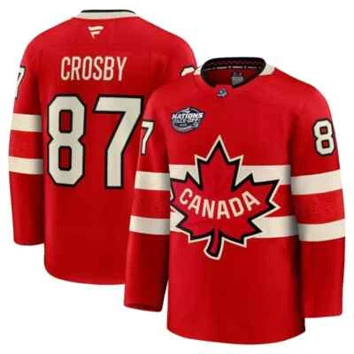 Camiseta Masculina Canada Fanatics 2025 4 Nations Face-Off Premium Sidney Crosby - 44 - Imagem 1 de 3