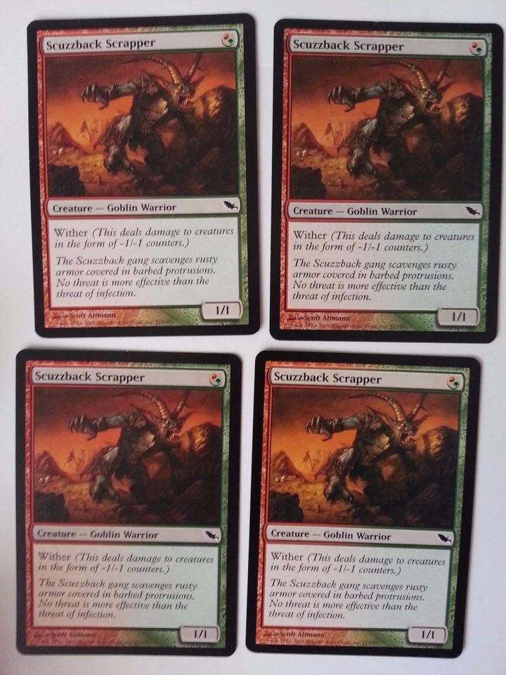 Scuzzback Scrapper playset (4 cards) NM Shadowmoor SHM MtG Magic - Image 1 of 1