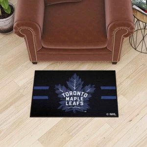 NHL-Toronto Maple Leafs Starter Mat Accent Rug-19"x30" Toronto Maple Leafs Black - Picture 1 of 5