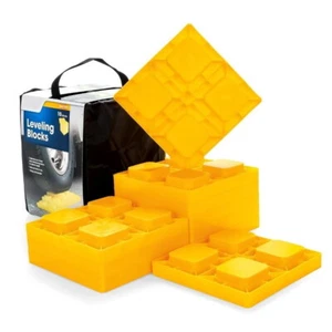 Caravan Levelling Blocks & Storage Bag 10 Pack Wheel Leveling Ramps RV Level Kit - Picture 1 of 5