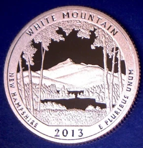 2013 S 25C Clad Proof WHITE MOUNTAIN AMERICA THE BEAUTIFUL QUARTER **IN STOCK** - Picture 1 of 2