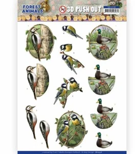 Kit Pushout Coupage A4 de Couture 3D Diseño Amy Animales del Bosque Pájaro Carpintero - Imagen 1 de 1