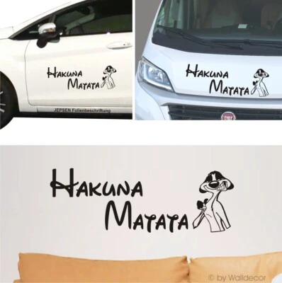 Hakuna Matata Tattoo Timon 60x20cm Aufkleber für Auto Wohnmobil Bus Wände