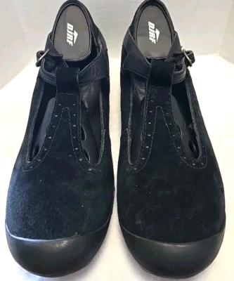 Zapato Merrell Plaza Correa Midnight Mary Jane Gamuza Hebilla Comodidad Negro Talla 10 Foto 1 de 4