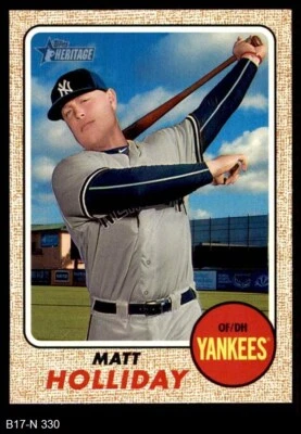 2017 Topps Heritage #330 Matt Holliday Yankees 8 - NM/MT - Image 1 of 2