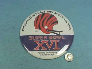 Super Bowl XVI 1982 pin Bengals - Imagen 1 de 1