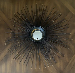 Large Metal Starburst 28'' Diameter Mirror Wall Art Celestial - Picture 1 of 10