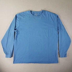 L.L.Bean T Shirt Mens Large L Regular Long Sleeve Crew Neck Pullover Cotton Blue - Picture 1 of 8