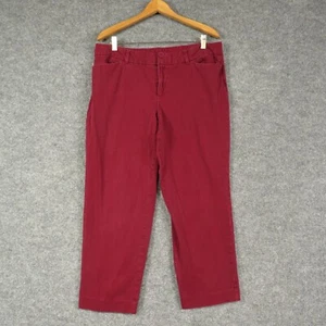 Faded Glory Pants Womens 14 Purple Mid Rise Straight Leg Capri Pants - Picture 1 of 9