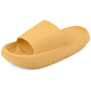 yellow slide sandals