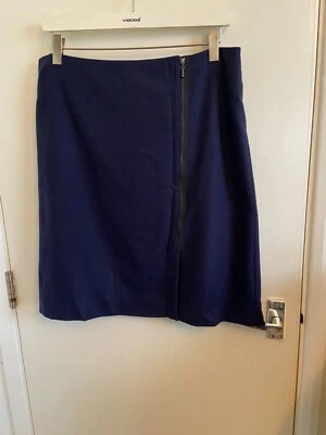 PURE collection WOOL A-LINE ZIP SKIRT SIZE 18 COLOUR ROYAL NAVY RRP £99 - Image 1 of 2