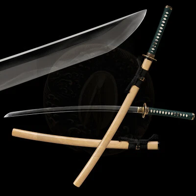 Espada Katana Samurai Japonesa Arcilla Templada L6 Acero Navaja Latón Afilado Tsuba Foto 1 de 4