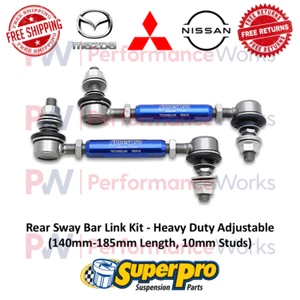 Superpro Rear Sway Bar Link Kit Heavy Duty Adj For Mitsubishi / Nissan / Mazda - Picture 1 of 7