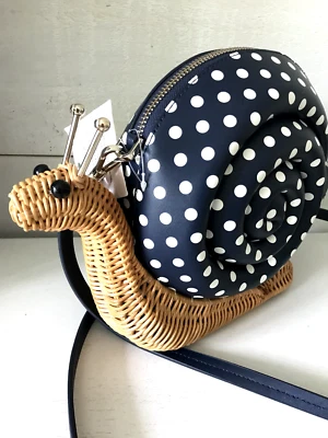 KATE SPADE Scarlett SNAIL WICKER Crossbody BAG Satchel LIMITED EDITION New - Image 1 of 4