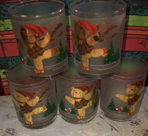 5 Ojos de Navidad Culver de Colección 14 Oz Doble Antigua Moda 22K Nuevos - Imagen 1 de 5