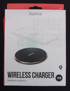 Ditch the Wires! Hama QI-FC10 Fast Wireless Charger (Black) New-Sealed !!! - Picture 1 of 3