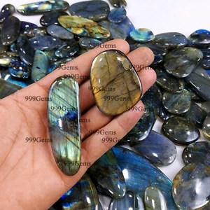 2 Lb AAA labradorite palm Loose Gemstone Lot For Jewelry Making 1-4 Inches - Picture 1 of 14