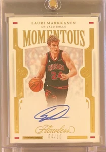 Lauri Markkanen 2020 Flawless Momentous Autographs | GOLD AUTO 04/10! Bulls/Jazz - Picture 1 of 2