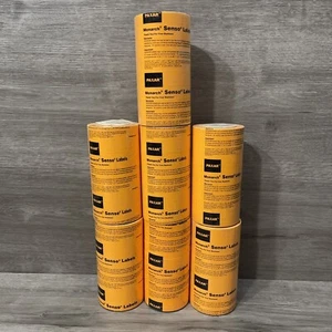 OEM Paxar Monarch Senso Labels Lot of 7 Packs 56 Rolls total Blank Orange 1136 - Picture 1 of 4