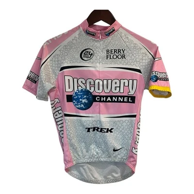 Camiseta deportiva rosa pequeña Nike Discovery Channel Professional Cycling Team para mujer Foto 1 de 4
