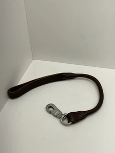 Leather Short Dog Leash 22” Traffic Leash - Picture 1 of 10