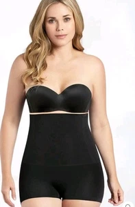 Short femme Curveez taille L Sig Control taille haute noir CUR3700 minceur ferme - Photo 1/10