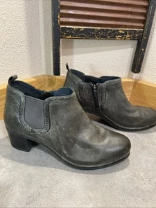 Dansko Zip Ankle Booties Boots Size EUR 42 USA 11 Women’s Gray Pebble Leather - Picture 1 of 16