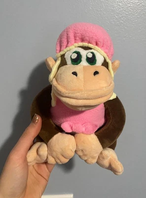 8" Dixie Kong feito à mão Mario DK macaco bicho de pelúcia personalizado - Imagem 1 de 2