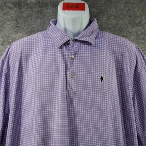 Peter Millar Poloshirt Herren XXL Lila Kariert Sommer Komfort Golf Performance - Bild 1 von 9