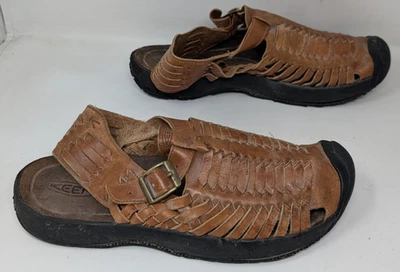 Sandalias de pescador de cuero tejido Keen zapatos para hombre talla 9/42 marrón de colección Foto 1 de 4
