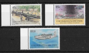 Cocos Keeling Is 1992 50th Anniv WW2 sg270-272 MNH/UMM - Bild 1 von 1