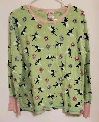 Винтажная женская пижамная рубашка с длинным рукавом Disney Tinker Bell размер XL - Изображение 1 из 4