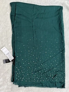 White House Black Market Womens Scarf Shawl Wrap Green 80” X 25” NWT - Picture 1 of 8