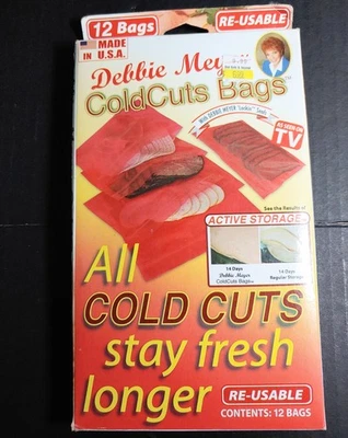 NUEVO Debbie Meyer Rojo BOLSAS CORTES EN FRÍO 12 Bolsas Reutilizables DC 2008 Foto 1 de 3