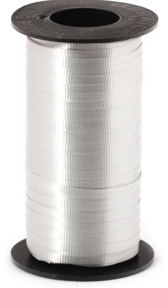 Cinta rizadora prensada Berwick Splendorette, carrete de 3/16" por 350 yardas, plateada Foto 1 de 1