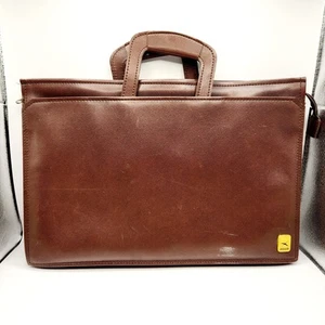 Vintage Airway Industries Portfolio Briefcase with drop handles Travel Bag Zip - Picture 1 of 15