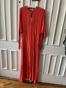 Rachel Comey Sz 6 Elegant Keyhole Maxi Dress Tomato Red/Orange NWT - Picture 1 of 11